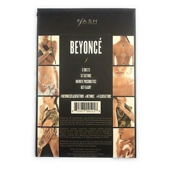 Flash Tattoos Beyonce Authentic Temporary Tattoos - Picture 5 of 6